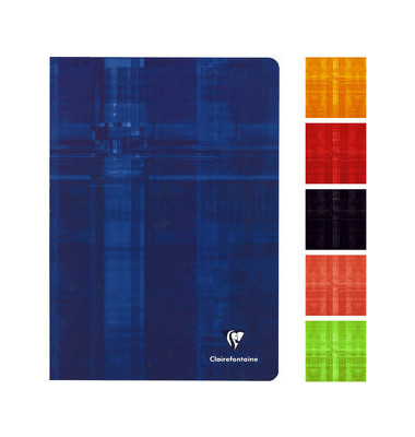 Notizbuch 63682C, Cahier piq&ucirc;re, farbig sortiert, A5, kariert, 90g, 48 Blatt / 96 Seiten