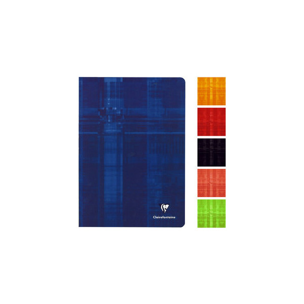 Clairefontaine Notizbuch 63682C, Cahier piqûre, farbig sortiert, A5, kariert, 90g, 48 Blatt / 96 Seiten 3663619000983 Clairefontaine