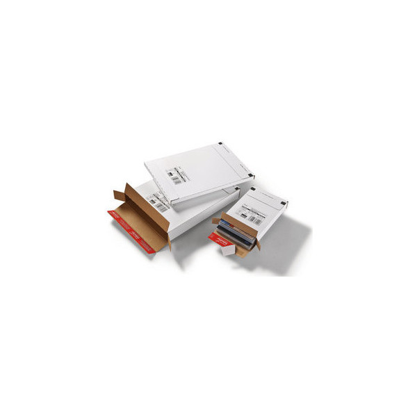 4033657655503 - Versandkarton ® Kurierpaket Innenmaße 244 x 344 x 15 cm (b x h x t) Außenmaße 25 x 353 x 2 cm (b x h x t) Kraftliner Wellpappe weiß - Colompac