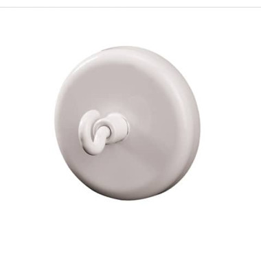 Haftmagnet 95860-20930, Rund mit Haken, 36mm &Oslash;, wei&szlig;, 8000g