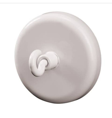 Haftmagnet 95861-20932, Rund mit Haken, 47mm &Oslash;, wei&szlig;, 15000g