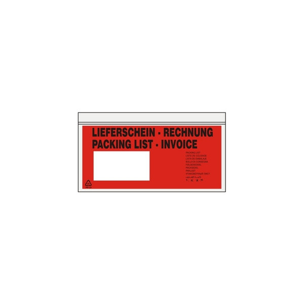 4016737000653 - Lieferscheintaschen UNIPACK 522V0005010 Din Lang LIEFERSCHEIN - RECHNUNG selbstklebend  4016737000653 250 Stück