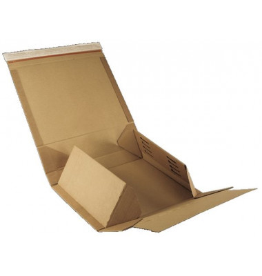 Buchverpackung POST-BOX SL / A4 CP066.04 braun, für A4, innen 300x212x43mm, Wellpappe