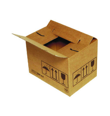 Versandkarton SAMC01.120 braun, bis DIN A4+, innen 384x284x284mm, Wellpappe 1-wellig