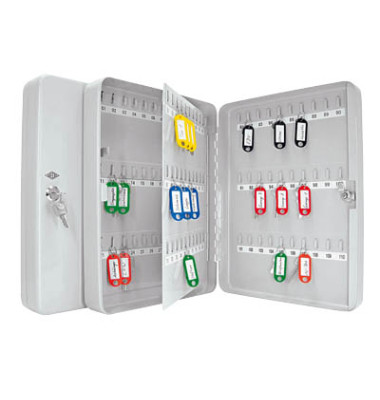 Schlüsselschrank für 110 Schlüssel lichtgrau Sicherheitsschloss 