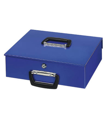 Geldkassette Universal 150 blau 355x275x100mm mit Griff vorn