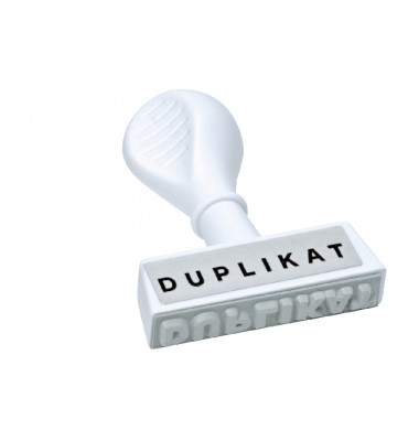 Stempel mit Text "DUPLIKAT" weiß