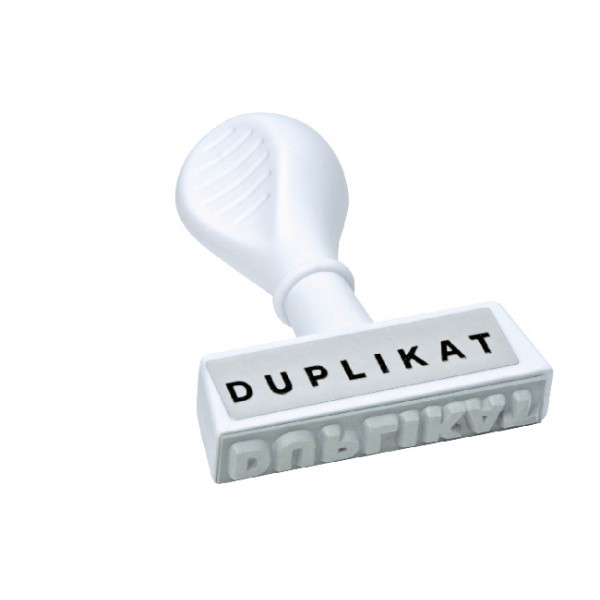 4003801005843 - Textstempel 19314 mit Text DUPLIKAT Kunststoff weiß 4003801005843 WEDO