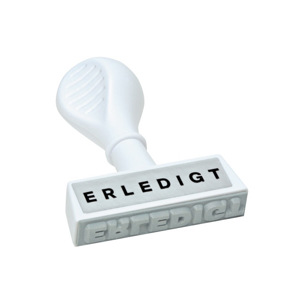 4003801005867 - Textstempel 19316 mit Text ERLEDIGT Kunststoff weiß 4003801005867 WEDO