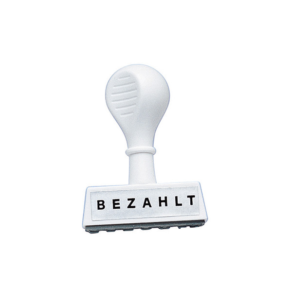 4003801006055 - Textstempel 1939 mit Text BEZAHLT Kunststoff weiß 4003801006055 WEDO