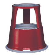 Rollhocker 212102, 1x 2 Stufen, rot, Stahl