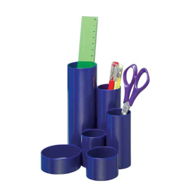 Schreibgeräteköcher junior blau 6 Röhren