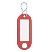 Schlüsselanhänger mit Etikett S-Hacken rot