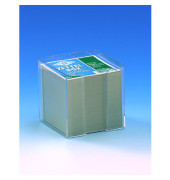 Zettelbox 270265016, 90x90mm, inkl. 700 Notizzettel, transparent, Kunststoff