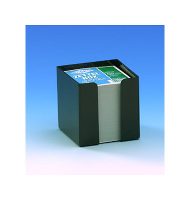 Zettelbox 95 x 95 x 100mm schwarz Inhalt 90 x 90mm weiß 700 Blatt Zettelbox 95 x 95 x 100mm schwarz Inhalt 90 x 90mm weiß 700 Blatt