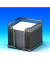 Zettelbox 65 754, Office, 10x10x10cm, silber, Metall, inkl.: 900 Notizzettel