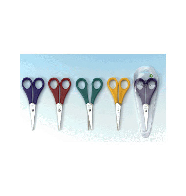 Kinderschere, Edelstahl, rostfrei, 13,5cm, farbig sortiert