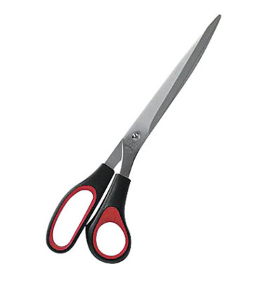 Schere 25,5cm schwarz/rot