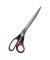 Schere 25,5cm schwarz/rot