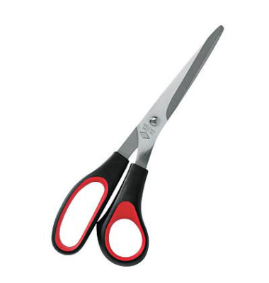 Schere 21cm schwarz/rot