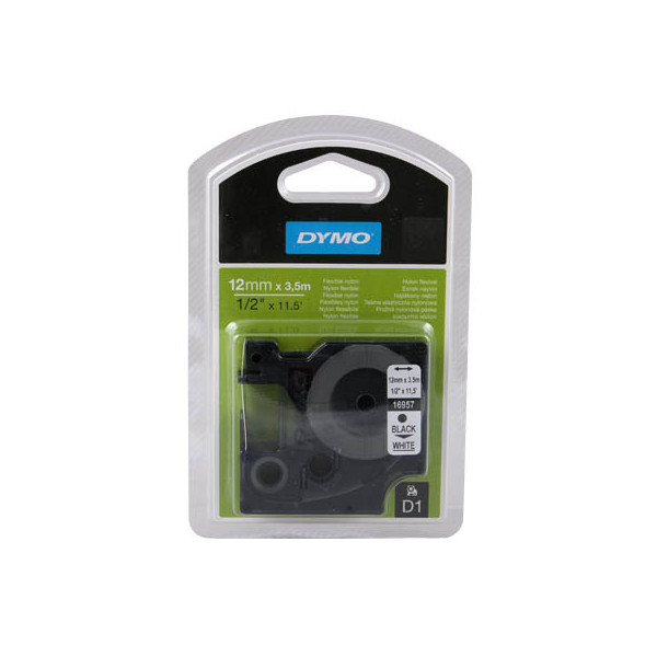 5411313169578 - DYMO Original D1 Hochleistungs-Nylon-Etikettenband | schwarz auf weiß |12 mm x 35 m | permanent haftendes Nylon- Schriftband | für LabelManager-Beschriftungsgerät