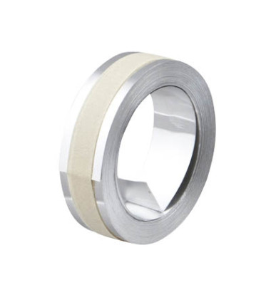 Rhino Edelstahl-Prägeband 12mm x 6,4m weiß/silber abriebfest Rhino Edelstahl-Prägeband 12mm x 6,4m weiß/silber abriebfest