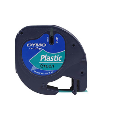 Plastikband für LetraTag grün 12mm x 4m Druck sw Plastikband für LetraTag grün 12mm x 4m Druck sw