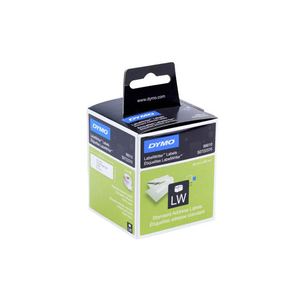 5411313990103 - DYMO Original LabelWriter Adressetiketten | 28 mm x 89 mm | schwarz auf weiß | 2 Rollen mit je 130 leicht ablösbaren Etiketten (260 Etiketten) | selbstklebend | für LabelWriter Etikettendrucker