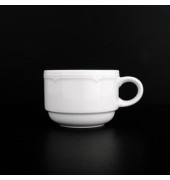 Kaffeetasse Minoa 180ml weiß Porzellan stapelbar