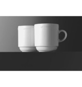 Kaffeetasse Minoa 260ml weiß Porzellan stapelbar