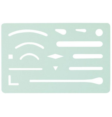 Radierschablone 60 x 93 x 0,1mm Federstahl Radierschablone 60 x 93 x 0,1mm Federstahl