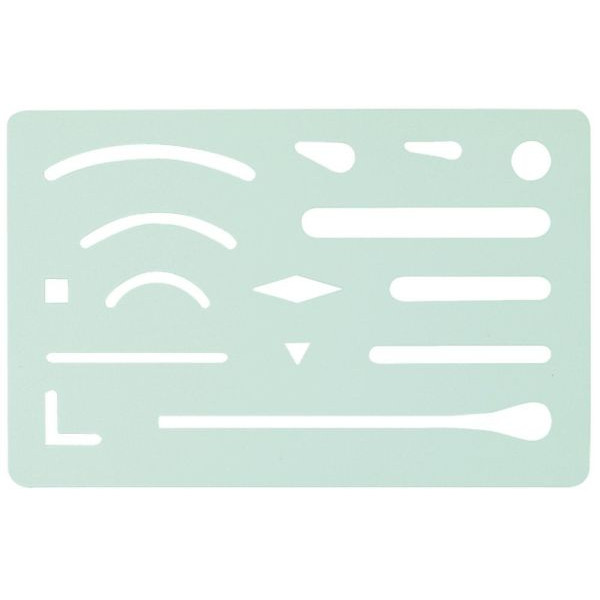 4011123210906 - Federstahl-Radierschablone 760200 silber 93x60mm 4011123210906 Ecobra