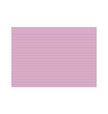 Karteikarten 10838S A5 liniert 205g rosa 100 Stück