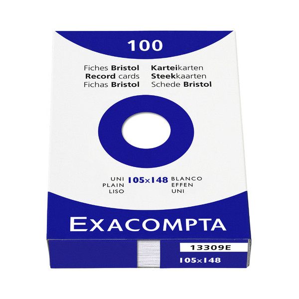 3130631105090 - Karteikarten 13309SE weiß A6 blanko 205g  3130631105090 100 Stück