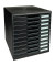 Schubladenbox Modulo 302414D schwarz/schwarz 10 Schubladen geschlossen
