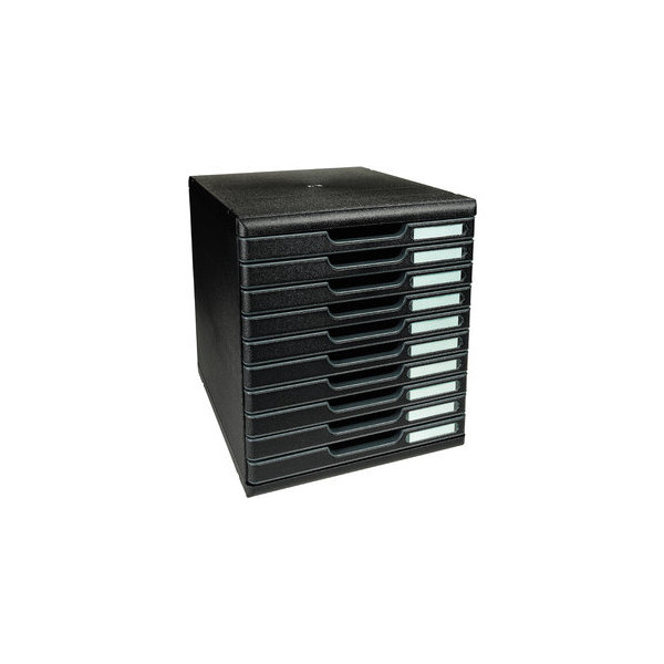 9002493422704 - Schubladenbox Modulo 302414D schwarz schwarz 10 Schubladen geschlossen 9002493422704 Exacompta