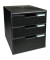 Schubladenbox Modulo 325414D schwarz/schwarz 3 Schubladen geschlossen