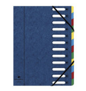 Ordnungsmappe Harmonika 55122E, 1-12, blau, A4, 12 F&auml;cher