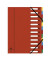 Sammelmappe Harmonika 12-tlg. rot 240x320mm