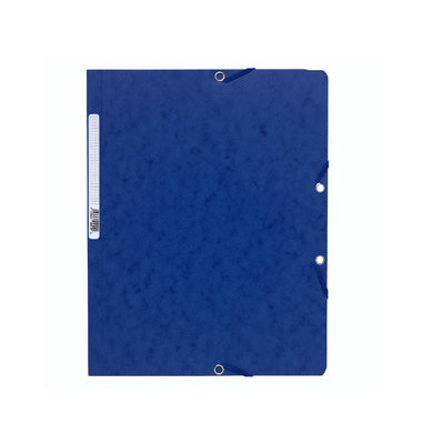 Eckspannmappe 5512E, A4 blau Karton 400g, f&uuml;r ca. 250 Blatt