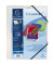 Eckspannmappe Kreacover 55188E, A4 weiß-transparent PP, mit 3 Einschlagklappen