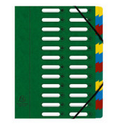 Ordnungsmappe Harmonika 55243E, 1-24, gr&uuml;n, A4, 24 F&auml;cher