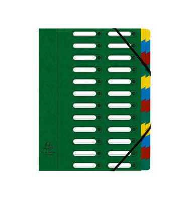 Ordnungsmappe Harmonika 55243E, 1-24, gr&uuml;n, Din A4, 24 F&auml;cher