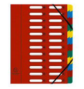 Ordnungsmappe Harmonika 55245E, 1-24, rot, A4, 24 F&auml;cher