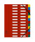 Ordnungsmappe Harmonika 55245E, 1-24, rot, Din A4, 24 F&auml;cher