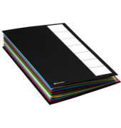 Ordnungsmappe Ordonator 55321E, 7-teilig blanko, schwarz, Din A4, 7 F&auml;cher