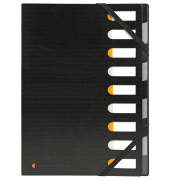 Ordnungsmappe Exactive 55334E, 9-teilig blanko, schwarz, Din A4, 9 F&auml;cher