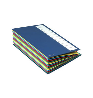 Ordnungsmappe Ordonator 55342E, 12-teilig blanko, blau, A4, 12 F&auml;cher