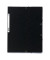 Eckspannmappe 55501E, A4 schwarz Karton 400g, mit 3 Einschlagklappen