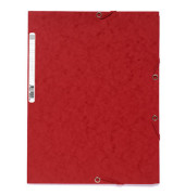 Eckspannmappe 55505E, A4 rot Karton 400g, mit 3 Einschlagklappen
